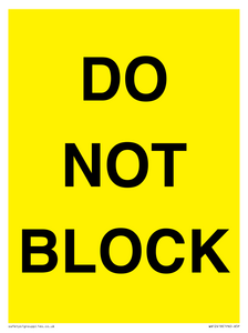 DO NOT BLOCK